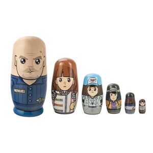Stranger Things Nesting Dolls 6pc Collectible Russian Doll Figures, Eleven Will